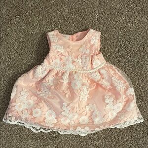 Elegant Pink Floral Babygirl Formal Dress